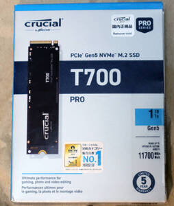 【未開封新品】Crucial T700 CT1000T700SSD3JP 1TB NVMe SSD PCI-Ex Gen.5 超高速内蔵SSD