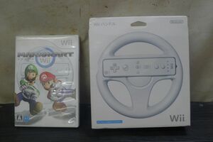 II257 Nintendo/任天堂 Wii マリオカート.ソフト＆ハンドルセット おもちゃ・ホビー”/80