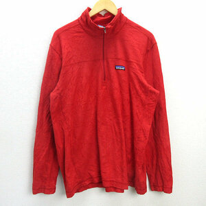 D■パタゴニア/Patagonia マイクロ D プルオーバーハーフジップフリース/26176【XL】赤/MENS/293【中古】■