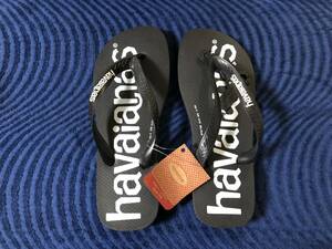 新品未使用 ハワイアナス havaianas ビーチサンダル ブラック 黒 25~26cm