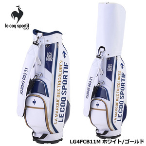 ルコック LG4FCB11M ホワイト×ゴールド キャディバッグ 軽量モデル 9.0型 47インチ対応 le coq sportif GOLF WHGD 20p 即納