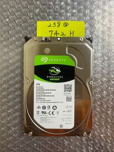 SEAGATE Barracuda HDD 4TB SATA ハードディスク 3.5インチ 正常判定