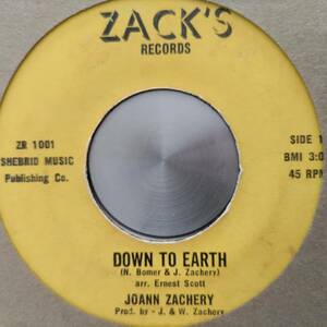 ◆即決◆VERY RARE◆KILLER DEEP SISTER FUNK◆◆◆JOANN ZACHERY◆◆◆DOWN TO EARTH / I WANT TO COME HOME◆◆◆