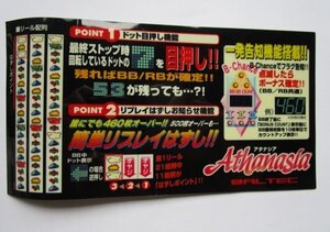 ◎ バルテック　アタナシアのリーチ目シール　パチスロ実機用【新品/未使用】リーチ目シール