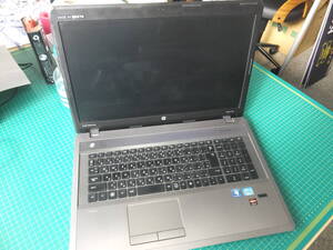 ジャンク　HP ProBook　4740S　Corei5-3210M メモリ4GB DVD 17インチ②　電源入らない