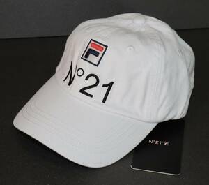 定価9000 新品 本物 N°21 × FILA ヌメロヴェントゥーノ フィラ 帽子 キャップ 20S-CAP-C100 1072