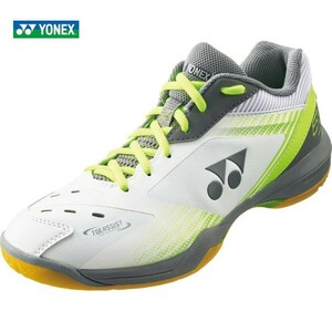 【SHB65Z3S(656) 25.0】YONEX(ヨネックス) バドミントンシューズ　パワークッション 65Zスリム　ホワイト/ライム　新品未使用 