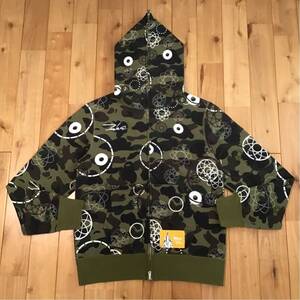 ★激レア★ futura × BAPE フルジップ パーカー Mサイズ a bathing ape full zip hoodie エイプ ベイプ アベイシングエイプ 迷彩 z305