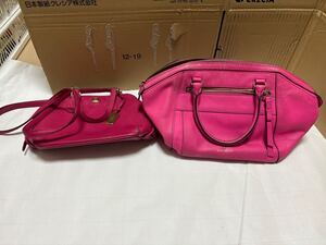 【中古品】kate spade ピンク バッグ　COACH ピンク　バッグ　 ショルダーバッグ ハンドバッグ　2個まとめ