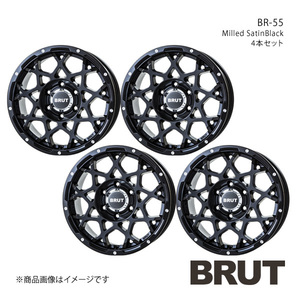 BRUT BR-55 ランドクルーザープラド 150系 2009/9～2017/9 ホイール4本セット【18×8.0J 6-139.7 +20 ミルドサティンブラック】TRISTAR