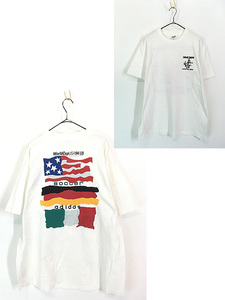 古着 90s USA製 adidas 「World Cup USA 94」 サッカー ワールドカップ 国旗 Tシャツ XL 古着