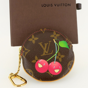 【新品同様】LOUIS VUITTON ルイヴィトン ポルト モネ・ロン コインケース 小銭入れ モノグラム・チェリー M95043 フランス製