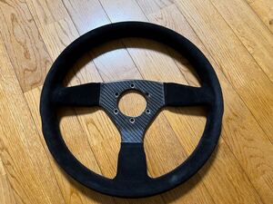 超軽量 スパルコ carbon 385 カーボンスポーク ステアリング ハンドル ドライカーボン SPARCO steering wheel モモ momo ナルディ NARDI