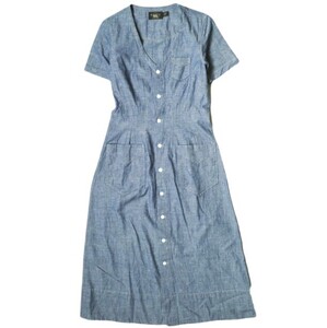 RRL ダブルアールエル Indigo Chambray Dress インディゴシャンブレードレス 1 Blue Double RL レディース ワンピース 定価50,600円 g19097