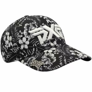 新品未使用　PXG　ゴルフ　キャップ　ハット　帽子　サンバイザー　男女兼用　花柄　ブラック　b2120