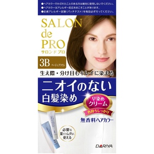 サロンドプロ無香料ヘアカラー早染めクリーム(白髪用)3B × 3点