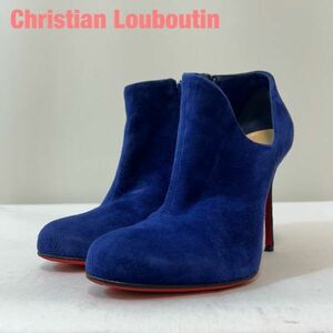 M0040★10 高級 Christian Louboutin クリスチャンルブタン レディース スエード レザー ハイヒール パンプス シューズ 靴 青 36 1/2