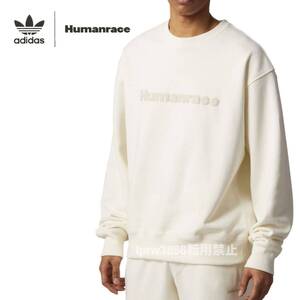 新品 ファレル adidas スウェット【5XL】定価15400円 Humanrace ヒューマンレース クルーネック トレーナー 6695 白 PW アディダス 4XO