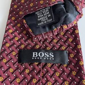 HUGO BOSS (ヒューゴボス) ワインレッドミニ花ネクタイ