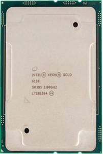 2個セット Intel Xeon Gold 6138 SR3B5 20C 2GHz 2.7/3.7GHz 27.5MB 125W LGA3647 DDR4-2666 国内発