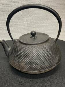 6650　南部鉄器　鉄瓶 南部池永　茶道具　現状品