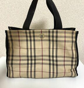 BURBERRY LONDON バーバリー ロンドン トートバッグ ハンドバッグ ノバチェック ベージュ ブラウン 