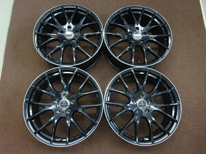 A-103　ＶＯＬＴＥＣ　（黒）　19×7.5J ET48 PCD114.3 5H 4本　ボルテック　人気のデザイ　ＶＩＰ　ミニバン　等に是非　！