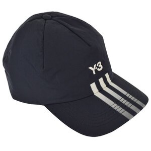 新品【Lサイズ】Y-3 ワイスリー STRIPES CAP/ストライプ ロゴ ベースボールキャップ/IY4083 BLACK