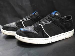 NIKEナイキ2017年製SB ZOOM DUNK LOW PRO QSエスビーズームダンクロープロSOULLANDソウルランド黒27.5㎝US9.5中古品918288-041