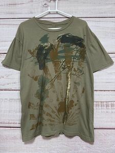 古着　Tシャツ　カラス　アニマル柄　アート柄