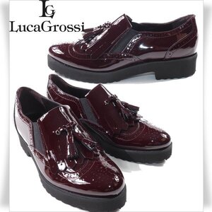 新品1円～★定価3.3万 Luca Grossi ルカ グロッシ レディース イタリア製 牛革レザー タッセル ローファー シューズ 36 23.0cm ◆4961◆