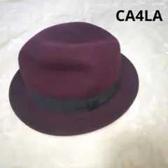 【オシャレ☆人気☆CA4LA】ボルドー　裏ロゴ入り　ハット