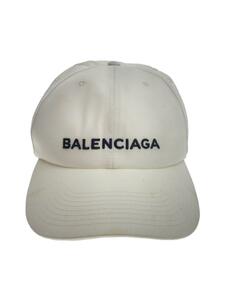 BALENCIAGA◆キャップ/L/コットン/WHT/メンズ