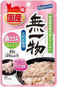 はごろもフーズ 無一物パウチ 鶏ささみ&なんこつ 40g 猫用フード