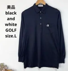 53 美品　black and white GOLF シャツ　ルコック　フィラ