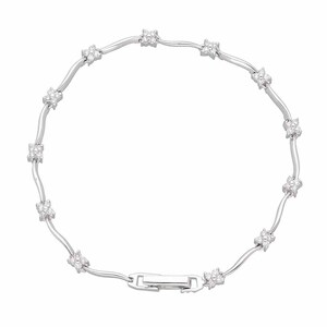 ダイヤモンド(0.60ct)チェーン ステーション ブレスレット 19.5cm K18 WG