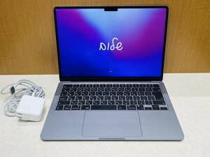 M5853【比較的綺麗品】Apple MacBook Air M2 2022 マックブック ノートパソコン A2681 アップル スペースグレイ 初期化済み