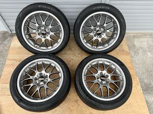 鍛造　BBS RS-GT ダイヤモンドブラック　18インチ 8J＋40 PCD114.3 5穴　245/45R18 4本セット