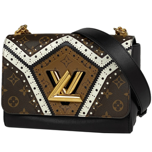 ルイ・ヴィトン Louis Vuitton ツイスト MM モノグラム リバース ショルダーバッグ レザー ブラウン ブラック M44214 レディース 【中古】