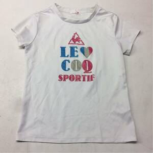 送料無料★le coq sportif★ルコックスポーティフ★半袖Tシャツ★子供用 女の子 160★ホワイト 白★キラキラ ラメ#20305sj8