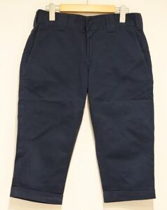 Dickies ディッキーズ ハーフパンツ ショートパンツ レディース ネイビー 28サイズ ロールアップ stukuk k2h1209★