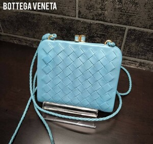 BOTTEGA VENETA ボッテガ イントレチャート ミニウォレット ガマ口ショルダー 超美品 未使用級