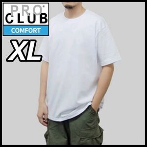 新品 プロクラブ 無地 半袖Tシャツ コンフォート 白 透けない XL