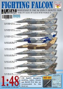 DXMデカール DXM-31-4163 1/48 HAF/アメリカ海軍/空軍 F-16C ファイティング・ファルコン コレクション #2