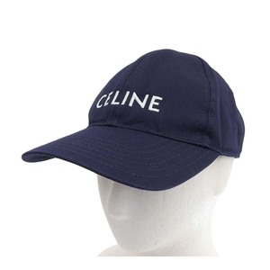 セリーヌ ロゴ エンブロイダリー ベースボールキャップ 2AUA1242N ユニセックス ネイビー CELINE 中古 【アパレル・小物】