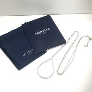 アガタ AGATHA オンデロングネックレス 1ドロップ AG925 ジルコニア レディース ファッション