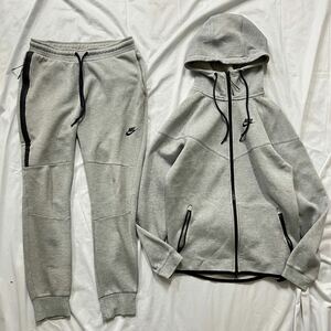 廃盤 初期 NIKE TECH FLEECE テックフリース パーカー フーディー ジョガーパンツ イージー セットアップ グレー 545344 545279 メンズM