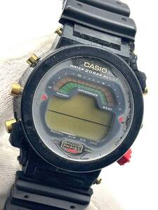 【電池切れ/ベゼル欠損】CASIO カシオ クォーツ 腕時計 デジタル文字盤 ブラック系 ラウンド ラバーベルト メンズ 部品取り DW-6000