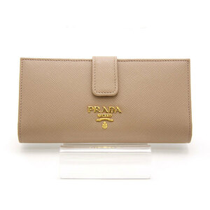 中古美品 プラダ 長財布 SAFFIANO サフィアーノ マルチカラー 1MV025 ZLP F0KNX ピンクベージュ PRADA ブランド財布 ロング イタリア製