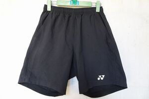 YONEX/ヨネックス/ショートパンツ/ユニフォーム/ひざ上丈/Very Cool/速乾性/左裾ロゴししゅう/スポーツ/黒/ブラック/Sサイズ(9/12R)